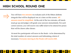 2015 High School Round One