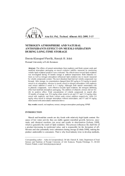 Nitrogen atmosphere and natural antioxidants effect on muesli