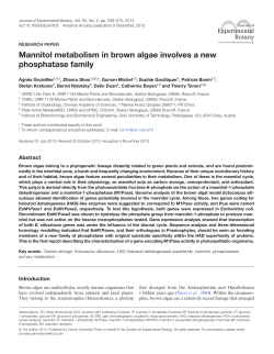 Mannitol metabolism in brown algae involves a