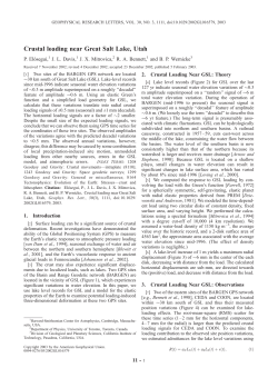 Crustal loading near Great Salt Lake, Utah