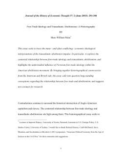 291-304 Free-Trade Ideology and Transatlantic Abolitionism