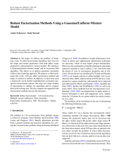Robust Factorization Methods Using a Gaussian/Uniform Mixture