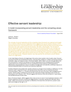 Effective servant leadership: A model