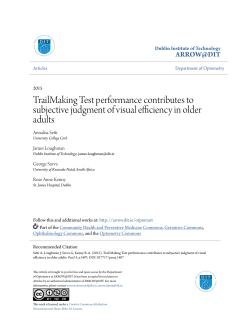 TrailMaking Test performance contributes to subjective judgment of