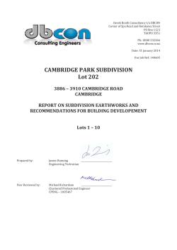 Stage 3 Lot 202 Soil Report