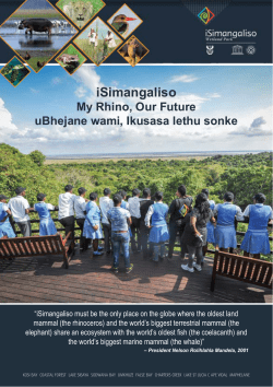 My Rhino, Our Future - iSimangaliso Wetland Park