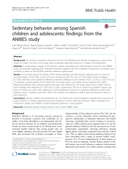 Sedentary behavior among Spanish children and adolescents