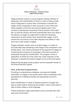 is a joint program between Ministry of protection system Wage rder