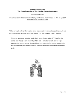 Archetypal Alchemy: The Transformation of the Psyche