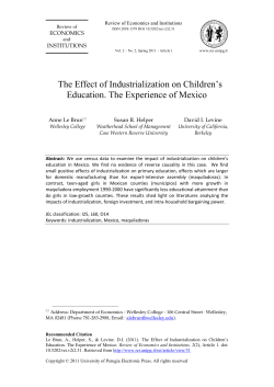 The Effect of Industrialization on Children`s Education