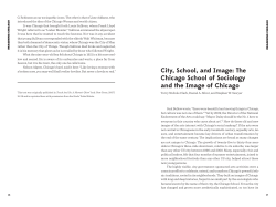City, School, and Image: The Chicago School of Sociology and the