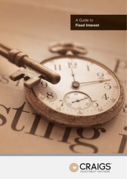 A Guide to Fixed Interest - Craigs Investment Partners