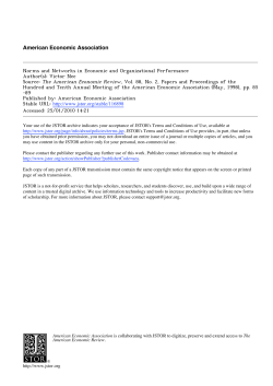 Norms and Networks in Economic and