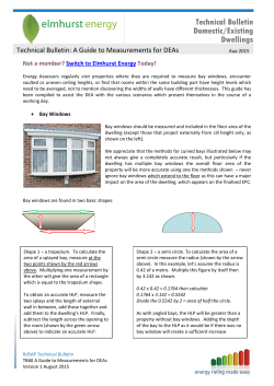 Technical Bulletin Domestic/Existing Dwellings