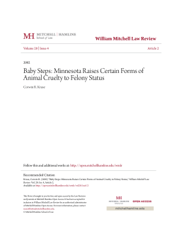 Minnesota Raises Certain Forms of Animal Cruelty to Felony Status