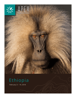Ethiopia tours 2017 brochure with itinerary and photos.