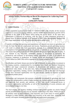 Concept Note for Ministerial Meeting - Turkey