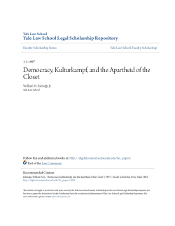 Democracy, Kulturkampf, and the Apartheid of the Closet