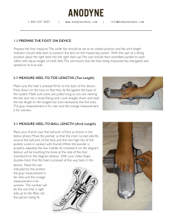 Foot Measuring Device Instructions
