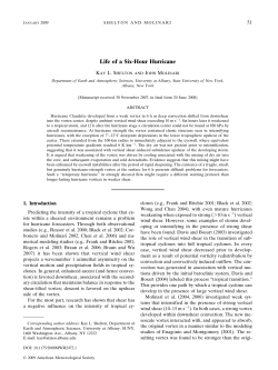 Life of a Six-Hour Hurricane