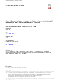 Effects of Exposure to Carbon Dioxide and Bioeffluents