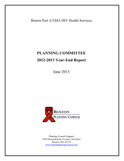 2012-2013 Planning Committee Year-End Report