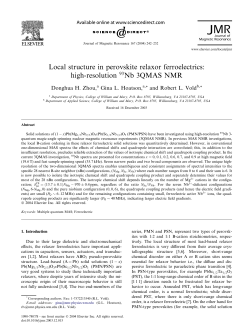 Local structure in perovskite relaxor