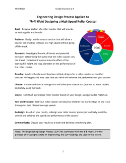 Designing a High Speed Roller Coaster