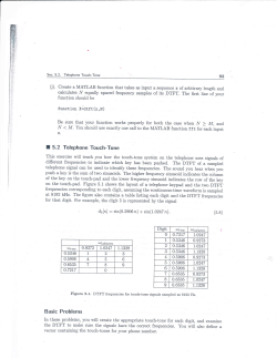 TOuch Tone Project Handout