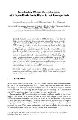 Investigating Oblique Reconstructions with Super