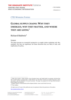 CTEI WORKING PAPERS - Graduate Institute of International and