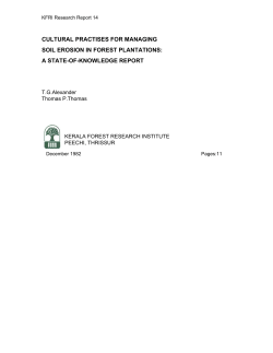 cultural practises for managing soil erosion in forest plantations