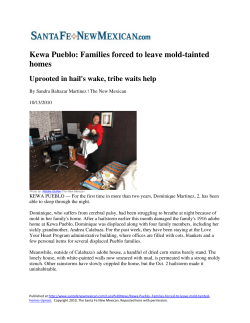 Kewa Pueblo forced to leave homes