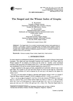 The Szeged and the Wiener Index of Graphs