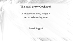 The mod_proxy Cookbook - Linux Foundation Events