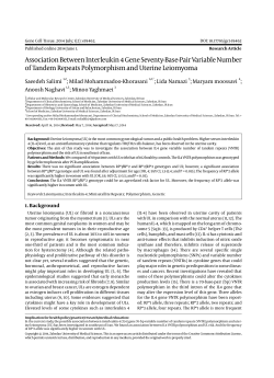 Association Between Interleukin 4 Gene Seventy-Base