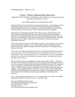 Richard Nixon, the disgraced president with a legacy to save, and