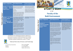 Faculty of the Built Environment - National University of Science and