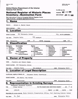 National Register of Historic Places received MAY 23 Inventory