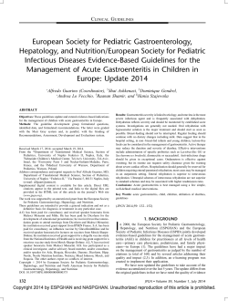 European Society for Pediatric Gastroenterology