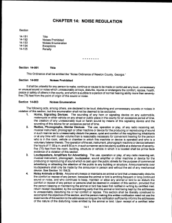 chapter 14: noise regulation