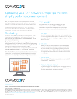 Optimizing your TAP network: Design tips that help simplify