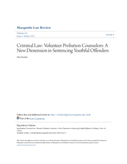 Criminal Law: Volunteer Probation Counselors