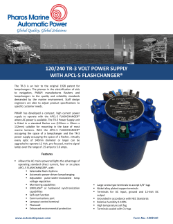 120/240 tr-3 volt power supply with apcl