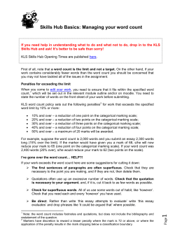 Skills Hub Basics: Managing your word count