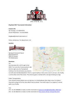 Tournament Info - Utrecht Dominators