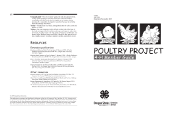 Poultry Project 4-H Member Guide