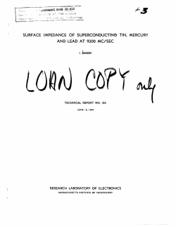 SURFACE IMPEDANCE OF SUPERCONDUCTING TIN, MERCURY