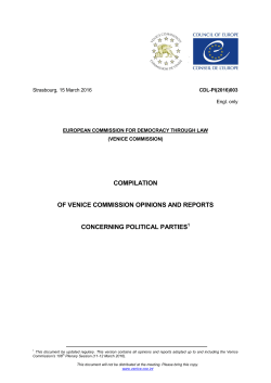 updated compilation of Venice Commission opinions and reports
