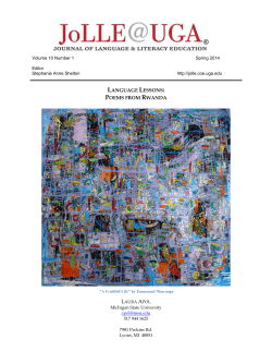 language lessons: poems from rwanda